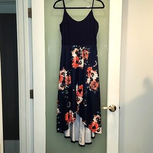 Kranda Asymmetrical hem floral maxi dress size M